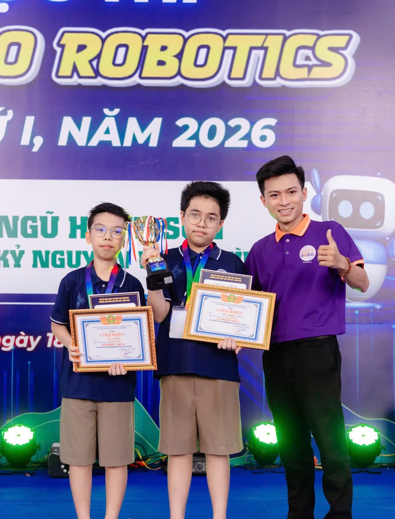 Học viên Sata Robo nhận giải Sáng tạo Robotics 2026